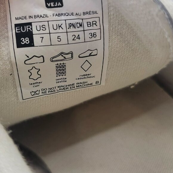 Veja Womens 7 V-12 LEATHER WHITE PARME TURQUOISE Sneakers - Picture 16 of 16